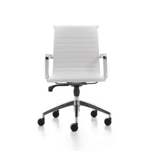 Wind Soft 02, Swivel chair for management Office, in chromed steel