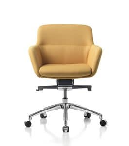 Darwin low, Office chair with aluminum base, with gas lift