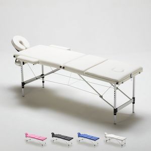 Thai 3-Section Portable & Folding Aluminium Massage Table 210 cm LM333ALU, Portable massage bed