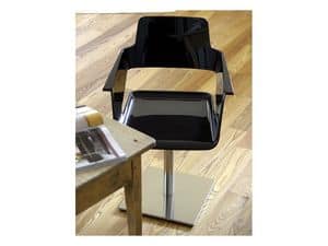 B32 swivel, Swivel chair with nylon shell, for office furnishing