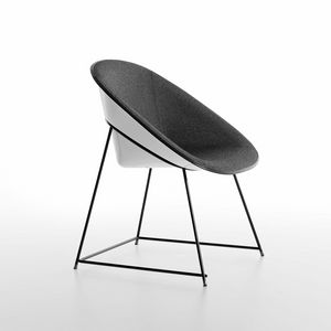 Cup mod. 1950-12, Design chair, with upholstered plastic shell