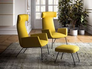 Dora, Upholstered armchair with an elegant design