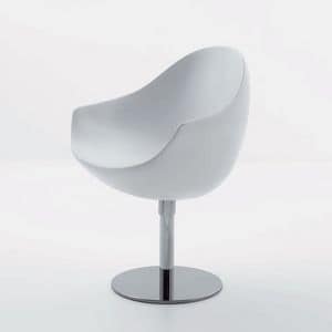 Jane 952/954 187, Swivel chair, polyurethane shell, round base
