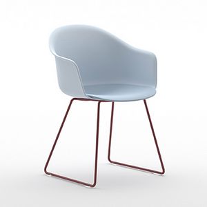 M�ni Armshell plastic 4WL, Armchair with sled base
