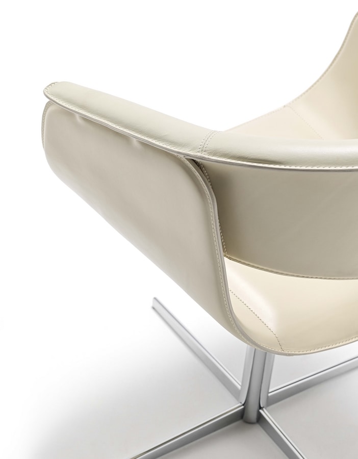 Airlux - Cross Base, Armchair with cross base