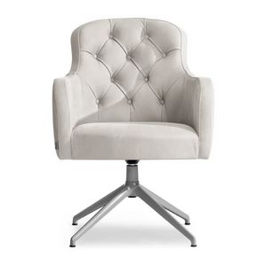 Euforia 00133K, Swivel tub chair, with tufted padding