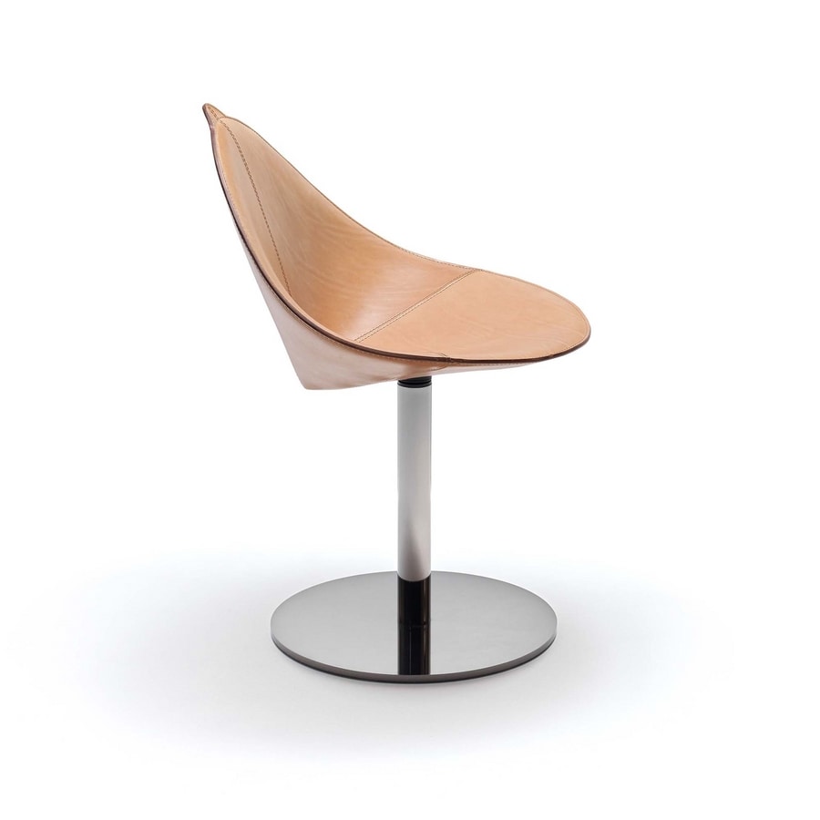 Fiorile BT, Swivel chair, upholstered in fine leather