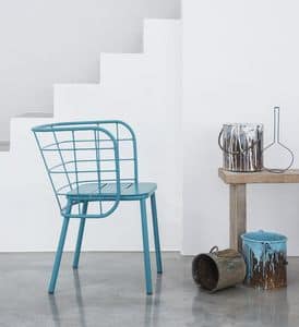 Jujube/sp, Colored metal chair for outdoors, modern chair for home