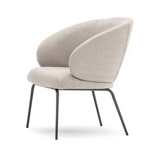 Lily 04575L, Lounge armchair with metal legs