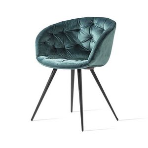 Movie, Metal armchair with capitonn� upholstery
