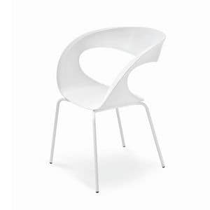 Raff S B, Modern chair with armrests for office and home
