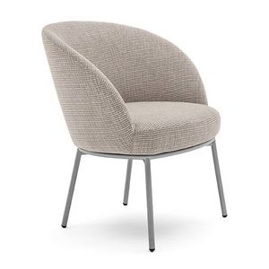 Rose 03961L, Padded dining armchair, with metal legs