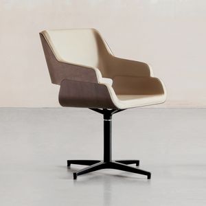 Rose W Tecno Bassa, Swivel armchair, padded