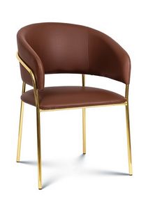 Sammy, Enveloping chair with tubular metal structure