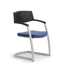 Time 0590, Chair with sled base for offices and meeting rooms