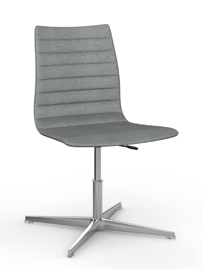 WOODY ELITE, Stackable chair that can be equipped with writing tablet, refined Italian design, for conference rooms and office