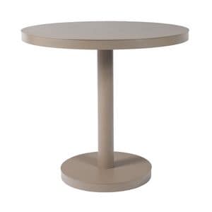 Basel O80, Round table for bars, in aluminum, steel, made in CE