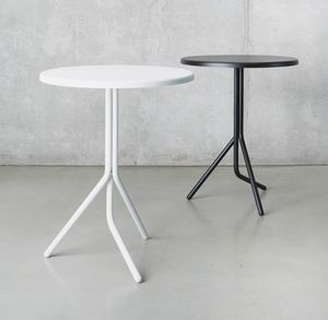 Cjossul Table, Round steel table, for indoors and outdoors