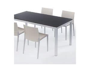 Nettuno cod. 108, Extendable table, painted base, laminate top