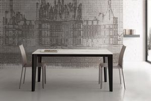 s07 merlino, Dining table with one or two extensions