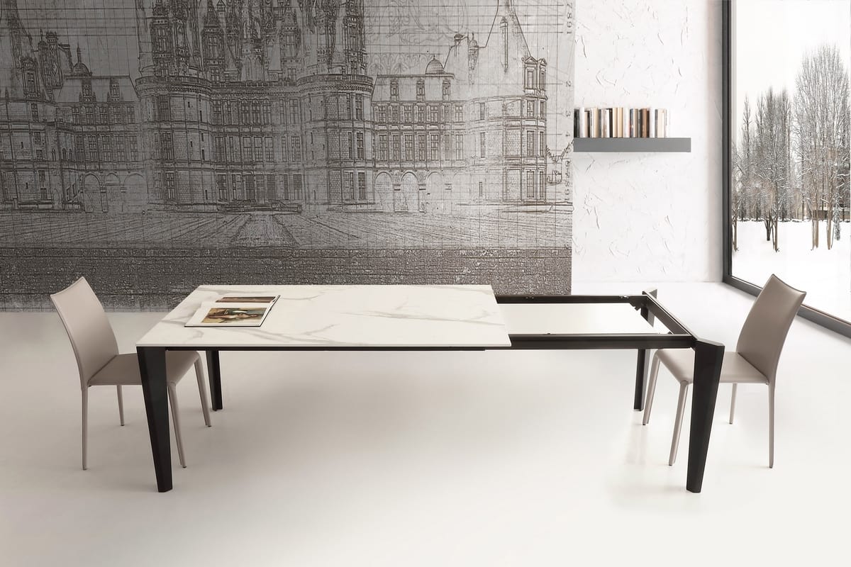 s07 merlino, Dining table with one or two extensions