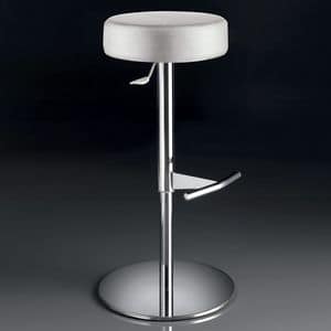 ART. 244/B SOFT, Swivel stool, height adjustable, with round seat