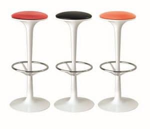 BOBA Vintage, Stool with upholstered round seat, for piano bar