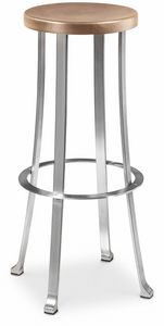 Divino stool, Steel stool with round seat