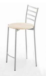 Nancy-A, Metal stool with padded seat