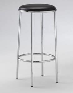 SG 028 / H, High stool with round seat upholstered, for pubs