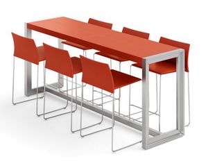 Strato high tables 210.H18H, Tall tables with leather top
