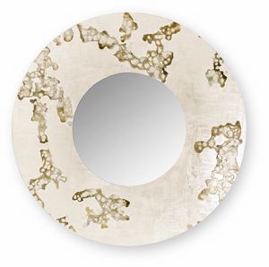 Africa Flowing round, Round mirror with decorated frame