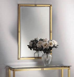 AMADEUS 3092 MIRROR, Mirror classic, in polished brass and polished brass