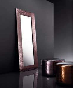ART. 802 BEAUTY MIRROR, Mirror with frame in regenerated leather, various colors