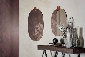 BELTY, Mirrors with leather buckle and gold detail