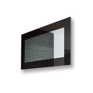 Boston, Modern mirror with lacquered frame for office waiting room