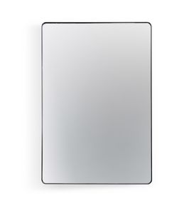 Elvis 26 mirror, Mirror with curved aluminum frame with rounded corners