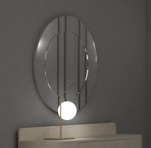 Essential Art. C22406, Oval mirror with wooden frame