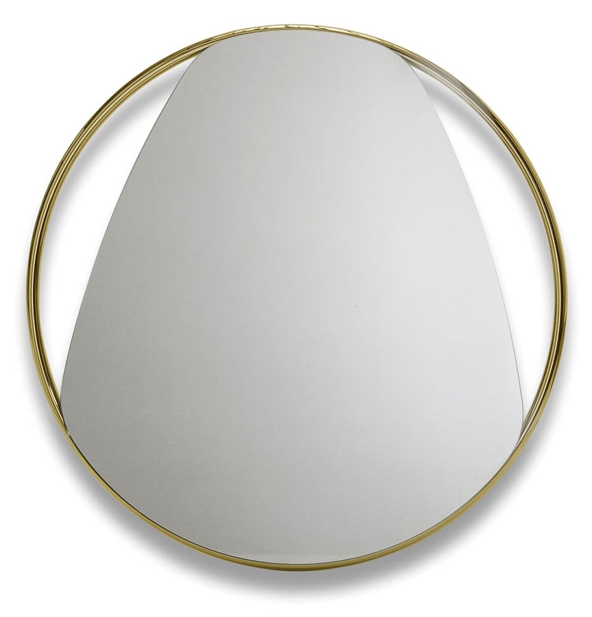 Frame G, Round mirror with metal frame