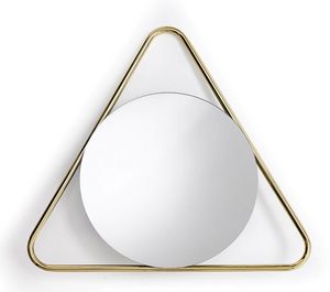 Frame T, Round mirror with triangular frame