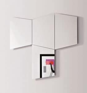 Geometrika trapezoidal, Wall trapezoidal mirrors, with integrated LED light