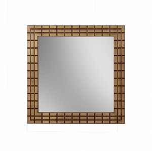 Gold mirror, Square mirror with bronze finish frame