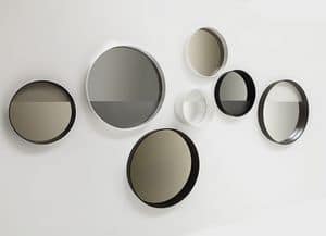 Horizon, Modern round mirror for the house, various sizes