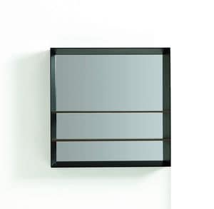 LIBE square mirror, Square design mirror, with shelves
