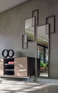 Link Art. 396 - 397 - 398, Iron mirror with porcelain stoneware details