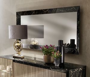 LUCE DARK mirror Art.60, Mirror with marble frame