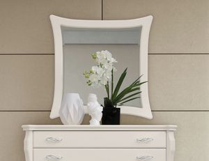 MONTE CARLO / mirror, Mirror with white lacquered frame
