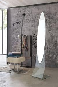 NARCISO SSC04, Floor mirror, oval, frameless