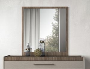 Nora Art. NOBCOSP01, Mirror with matt walnut wood frame