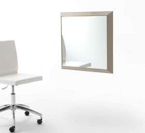 Rex P, Mirror with frame covered in leather, various colors